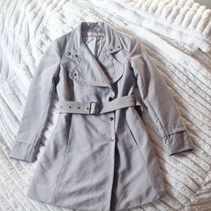 Kenneth Cole New York XS Gray Trench Coat